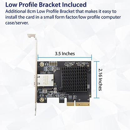1 Port 10 Gigabit Ethernet Network Card - PCIe x4 10Gb 10GBASE-T NIC AQTION AQC107-10Gbps Ethernet PCI-Express x4 Adapter SD-PEX24055 - size: 1-Port 10G SD, style: 10 Gigabit