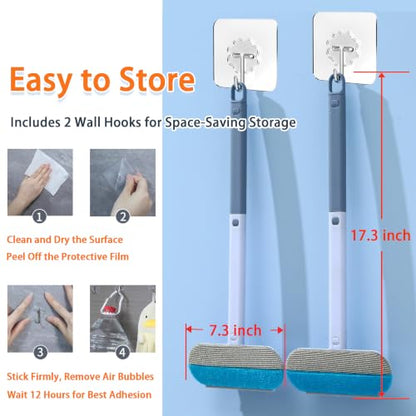 Window Screen Cleaning Brush, 6-in-1 Screen Cleaner Tool Kit with Spray Bottle, Crevice Brush and Microfiber Cloth for Window Tracks and Screens