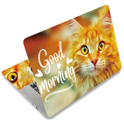 SUPERDANT Laptop Skin Sticker Cat Laptop Decals Personalized Universal Notebook Computer Wrap Vinyl Skin Stickers Cover Art Decal Removable 12-15.6 Inch Waterproof Scratch-Resistant Gifts - style: Cat