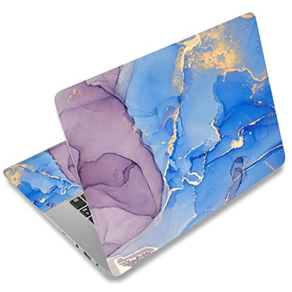 Laptop Skin Sticker Decal,13.3" 14" 15" 15.4" 15.6 inch Laptop Universal Vinyl Skin Sticker Cover,Dustproof Waterproof Reusable Art Decal Protector with Free 2 Wrist Pads (Marble 13) - color: Marble 13