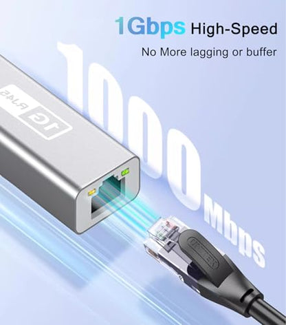 USB to Ethernet Adapter for Nintendo Switch, Laptop, PC, USB to RJ45 Gigabit LAN Network Converter, Switch Ethernet Adapter Wired Internet LAN Supports 10/100/1000Mbps (No Driver Required)