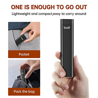 BUDI Multifunctional 9 in 1 Data Cable with USB Type-C Card Reader Micro SD Memory Card high-Speed Card Reader Adapter Suitable for Mobile Phone Cameras and Computers