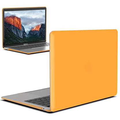 IBENZER Compatible with New MacBook Air 13 inch Case 2022 2021 2020 M1 A2337 A2179 A1932, Plastic Hard Shell Case for Mac Air 13 Retina Display with Touch ID (2018-2022), Marigold, AT13MAGD - color: Marigold