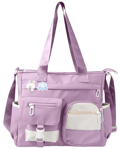 Women's Messenger Bag - Professional Crossbody Work Satchel Stylish Office Purse for Business Travel & Commuting - color: Purple