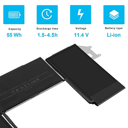 A1965 Laptop Battery for MacBook Air 13" Retina A1932 (2018 2019, Early 2020) A2179 EMC 3184 3302 MacBook Air8,1 8,2 9,1 MRE82 MRE92 MVFH2 MWTJ2 MVH22 MVFM2 MVFK2 MREE2 MREC2 MREA2 MREF2 MUQT2 MUQU2 - size: 11.4*5.98*0.2inch A1965
