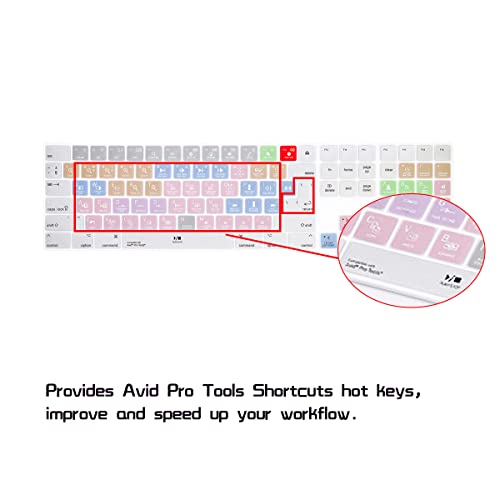 HRH Avid Pro Tools Shortcut Hotkey Silicone Keyboard Cover Keypad Skin for Magic Keyboard with Numeric Keypad A1843 MQ052LL/A Released in 2017/2018(US/EU Layout) - color: Hotkey-Avid Pro Tools