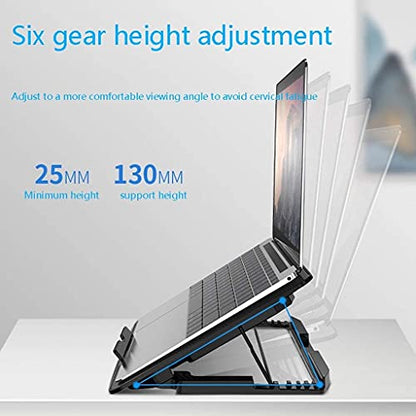 Notebook Cooler Laptop Cooling Pad 12-17.2 Inch Gaming Laptop Cooler Cooling Pad 6 Fans and 2 USB, 2400 RPM Strong Wind Designed for Gamers and Office Gaming Cooling Pad (Color : Black)