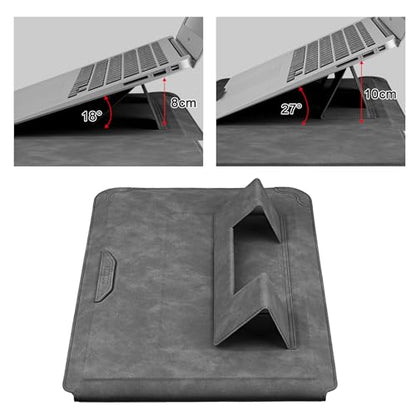 HoYiXi 15.6 16 Inch Laptop Sleeve Case with Stand Feature for MacBook Pro 16 2025 & 2021,ASUS Vivobook 15/MacBook Pro 15/Surface 3/Matebook D15/Galaxy Book Flex,15-16'' Laptop Cover,Dark Gray - color: Dark Gray, size: 15-16'' laptop