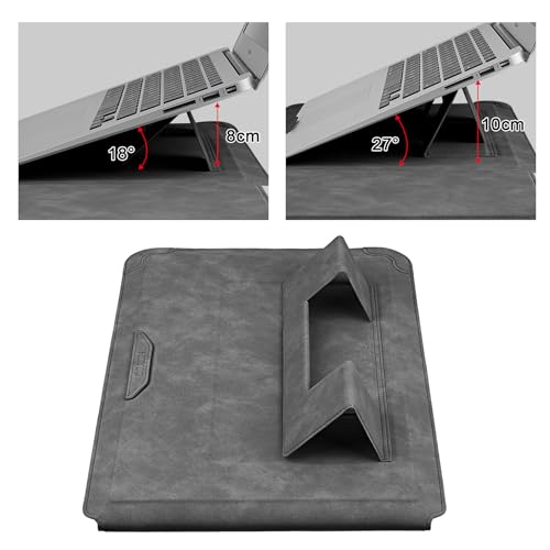 HoYiXi 14 Inch Laptop Sleeve Case with Stand Feature for Mac Book Pro 14 2021/ASUS Vivobook 14/HP Pavilion X360/IdeaPad 14/Dell HP ASUS Acer Huawei Matebook 14'',Compatible 13.3-14'' PC,Dark Gray - color: Dark Gray, size: 13.6-14'' laptop