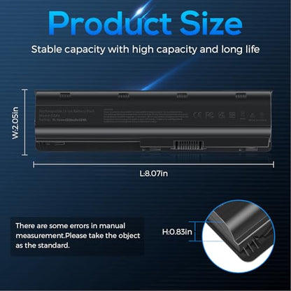 TREE.NB Replacement Battery for HP Spare 593553-001, fits HP MU06 MU09 Laptop Battery, Compaq Presario CQ32 CQ42 CQ43, Pavilion dm4 g4 g6 g7 DV3-4000 DV5-2000 DV6-3000 COMPAQ 435 436(5200mAh) - size: 6cell