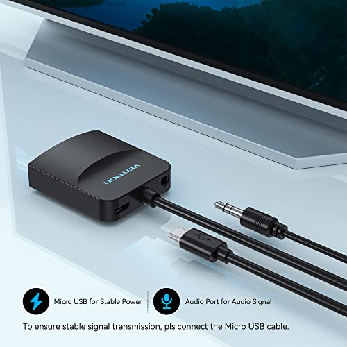 VENTION VGA to HDMI 3.3FT - 1080P Video Dongle Adaptador VGA Converter with Audio Cable and Micro USB Cable, Male to Female for PC,Monitor HDTV (Note: Not Bi-Directional) - color: 3.3FT