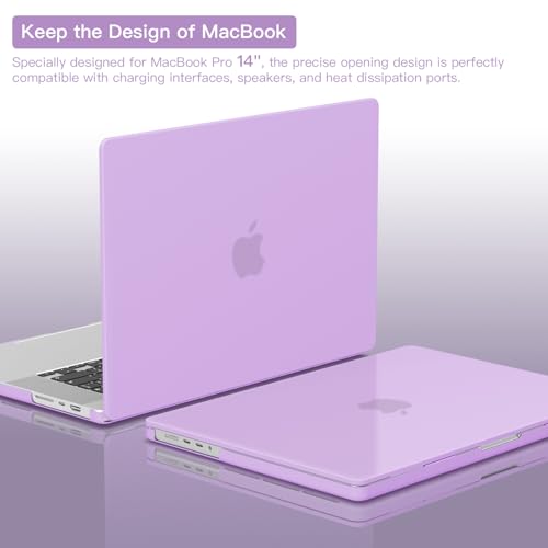 CISSOOK for MacBook Pro 14 Inch 2026 2025 2024 2023 2022 2021, Purple Hard Shell Cover for MacBook Pro 14.2" M1 M2 M3 M4 M5 Pro/Max Chip A2442 A2779 A2918 A2992 A3112 A3185 A3401 A3434 - color: Pro14inch-Matte Purple