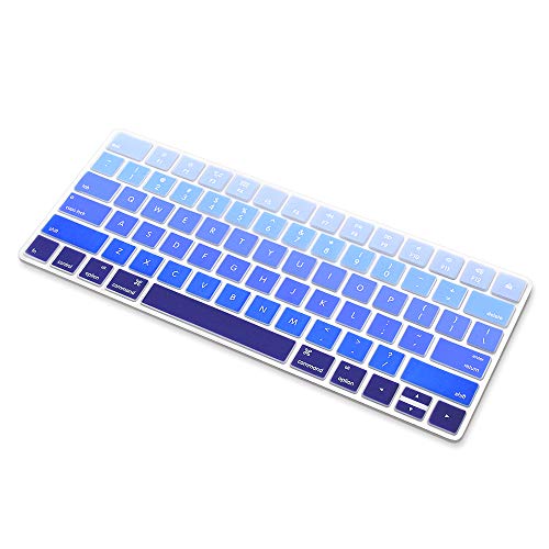 ProElife Ultra Thin Silicone Keyboard Protector Cover Skin for Apple Magic Keyboard & Magic Keyboard 2 (U.S Version, Model: MLA22L/A-A1644, Without Numeric Keypad) (Ombre Blue) - color: Ombre Blue