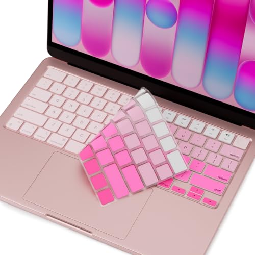 ProElife Keyboard Cover Skin for 2026 New MacBook Neo 13 inch with Apple A18Pro Chip/A3404, Premium Ultra Thin Keyboard Protector for MacBook Neo 13'' A18 Pro Accessory, US ANSI Layout (Ombre Pink) - color: Ombre Pink