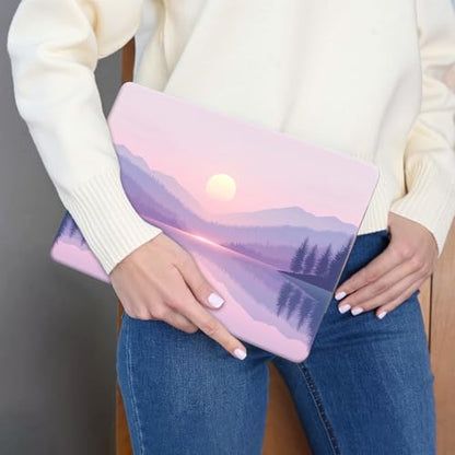 15.6 Inch Laptop Skin Sticker, Reusable Vinyl Cover Protector with 2 Wrist Pad Skins, Removable Waterproof Scratch-Resistant for 12-15.6 Inch Laptop Notebook,Mountain Lake At Dawn - color: Mountain Lake At Dawn