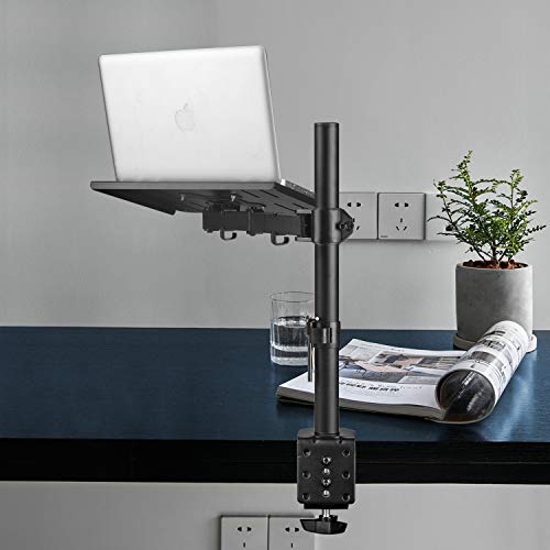 suptek Laptop Notebook Desk Mount Stand, Adjustable Single Monitor Laptop Arm Mount with Ventilated Tray,up to 17 inch,Holds up to 22 lbs - style: Laptop