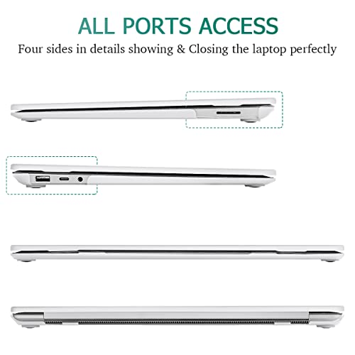 May Chen Case for 13.5" Microsoft Surface Laptop 3/4/5 with Alcantara Palm Rest Model 1867 1958 1950 (2019 2021 2022), Plastic Hard Shell Case with Keyboard Cover + Screen Protector, Matte Clear - color: Matte Clear