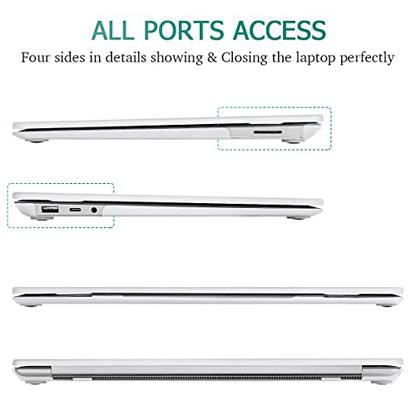May Chen Case for 13.5" Microsoft Surface Laptop 3/4/5 with Alcantara Palm Rest Model 1867 1958 1950 (2019 2021 2022), Plastic Hard Shell Case with Keyboard Cover + Screen Protector, Matte Clear - color: Matte Clear