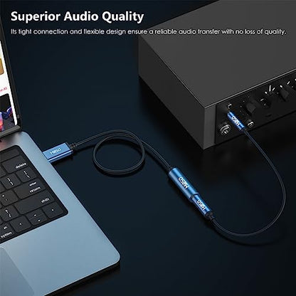 MillSO USB to 1/4 Jack Audio Adapter Type-A to 6.35mm Female TRS Headphone Aux Adapter Stereo USB External Sound Card for Laptop, PC, Amplifier, Speaker, 6.35mm Headphone - style: USB-A Male to 1/4 Female
