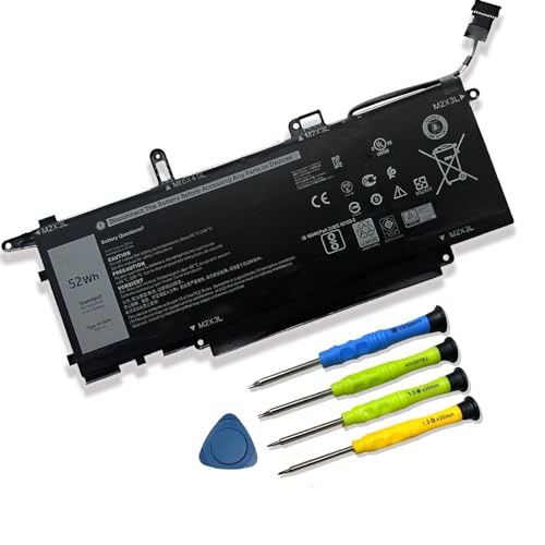 NF2MW Laptop Battery Replacement for Latitude 7400 2-in-1 Latitude 9410 2-in-1 Series Notebook P110G P110G001 7146W 085XM8 08W3YY 0C76H7 C76H7 CHWV6 0G8F6M GJD1V 2K0CK 7.6V 52Wh 6500mAh 4-Cell - size: 9.84*3.38*0.22 inch NF2MW
