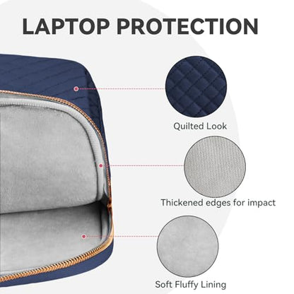 Laptop Case Bag Women Men Computer Sleeve Compatible with MacBook/Dell/HP/Acer/ASUS, Waterproof Shoulder Carrying Briefcase, Blue, 15.6-16 Inch - color: Blue, size: 15.6 Inch
