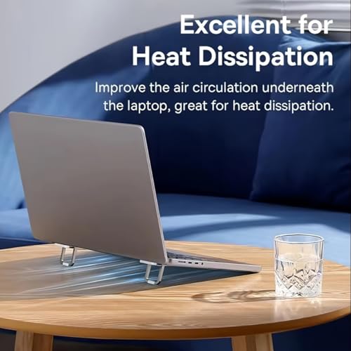 1 Pair Compact Portable Foldable Laptop Stand, Invisible Ergonomic Desk Support for 10-18 Inch Laptops, Tablets, Phones & Keyboards, ABS Material, Ideal for Office Workers, Students, Home & Travel