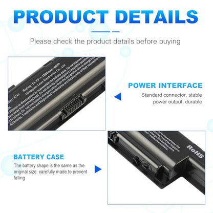 Laptop Battery for Acer AS10D31 AS10D51 Aspir 4741 5253 5251 5336 5349 5551 5552 5560 5733 5733Z TravelMate 5740 5735 5735Z 5740G Gateway NV55C NV50A NV53A NV59C [6 Cells/58WH] - size: 8.84x2.94x1.13inch 4741