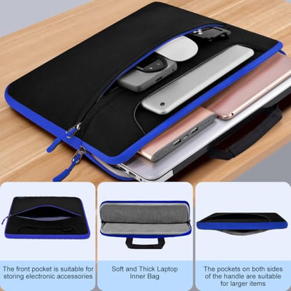 Laptop Case 15 inch Shoulder Bag Compatible with MacBook Air 15 M4 A3241 M3 A3114 M2 A2941 2025 2024 2023, XPS 15, HP Dell ASUS Lenovo and Most 15 inch Notebooks,Black blue - color: Black Blue, size: 15"
