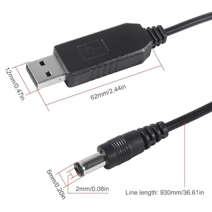 10pcs DC Connectors Plug Kit 5.5 x 2.1mm Connectors Kit Universal Laptop Input DC Plug Set Power Adapter Tips with Converter Cable 5V to DC 12V