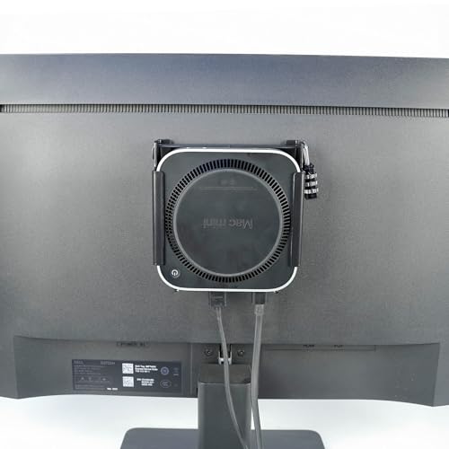 Under Desk Mount for Mac Mini M4/M4 Pro | Anti-Theft Metal Bracket with Password Lock & Protective Padding |VESA-Compatible Hidden Installation (Desk/Monitor)