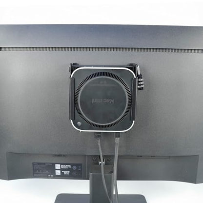 Under Desk Mount for Mac Mini M4/M4 Pro | Anti-Theft Metal Bracket with Password Lock & Protective Padding |VESA-Compatible Hidden Installation (Desk/Monitor)