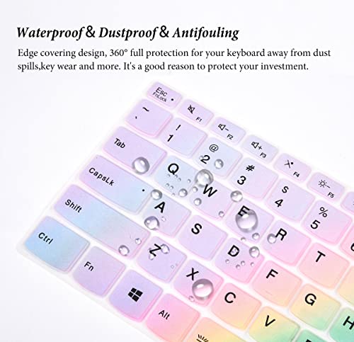 Keyboard Cover for Lenovo Flex 5/IdeaPad 5 14",Lenovo IdeaPad Flex 5i 14"/Slim 7 9/Yoga 5i 7i/Yoga 9 7 Pro/Slim 7 pro x Keyboard Skin, ThinkBook 14 14s/Yoga Pro 14s Protector - color: Gradient Yellow Green