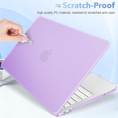 May Chen for MacBook Neo 13 inch Liquid Retina Display ((2026 Release A3404), Slim & Lightweight Protective Case with Screen Protector&Keyboard Cover&Dust Plug, Frosted Purple - color: Frosted Purple