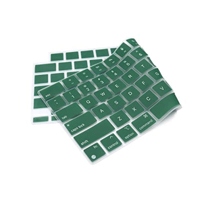 Se7enline Compatible with MacBook Keyboard Cover Skin for Mac Neo & Air 13/15 & Pro 14/16 inch (M5 M4 M3 M2 M1 A18 Pro) 2026/2025/2024/2023/2022/2021 Silicone Waterproof Dustproof Durable,Green - color: Green