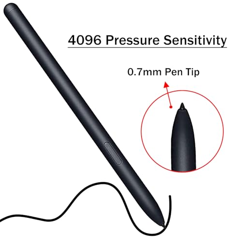 Galaxy Book 5 Pro 360 Pen for Samsung Book Pro 5/4 360 S Pen Compatible for Samsung Galaxy Book 5/4 360 Stylus Pen with Pen Nibs Replacement (Black) - color: Black