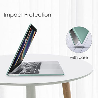 Fintie Hard Shell Case for MacBook Pro 13 Inch, Midnight Green | A2338(M2 M1) A2251 A2289 A2159 A1989 A1706 A1708 (2016-2023) with/Without Touch Bar, Snap-On Cover, Lightweight - color: Midnight Green, size: Pro 13 Inch