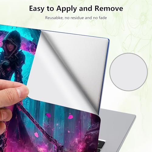 Laptop Skin Sticker Decal, Universal Reusable Vinyl Laptop Cover for 12" 13" 13.3" 14" 15" 15.4" 15.6" Notebook PC, Waterproof Scratch-Resistant with 2 Wrist Pads, Easy to Apply & Remove,Art Womens - color: Art Womens