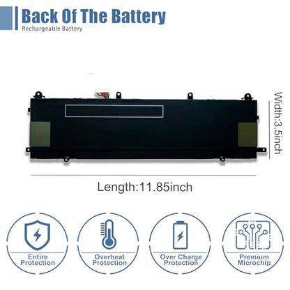 BN06XL Laptop Battery Replacement for HP Spectre X360 15 15-EB 15-EB0000NS 15-EB0005UR 15-EB1043DX Convertible 15-EB0005NI 15-EB0002NN Series HSTNN-IB9A BN06072XL L68235-1C1 L68299-005 - size: 11.18*2.95*0.31 inch BN06XL