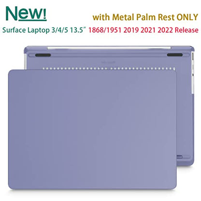 Case for Surface Laptop 5/4/3 13.5", Lavender Gray | Hard Shell Case with Keyboard Cover & Screen Protector. Fits Surface Laptop 5/4/3 13.5" Metal Palm Rest Models 1951/1868. - color: Lavender Gray