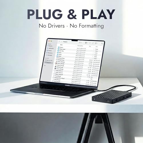 Nexus 500GB Portable External Hard Drive with Built-in Docking Station 5-in-1 USBC Hub, USB 3.1 10Gbps, SD & MicroSD, Bus-Powered, Compatible with MacBook, Laptop, iPad (500GB + 5-IN-1 DOCK) - size: 500GB + 5-IN-1 DOCK