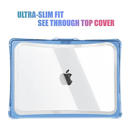 IBENZER Hexpact Protective MacBook Air 13 inch Case M5 2026 M4 2025 M3 M2 2024-2022 A3449 A3240 A3113 A2681, Heavy Duty Case & KeyboardCover & ScreenFilm, Serenity Blue, HPE-KK-SRL+2B - color: Serenity Blue