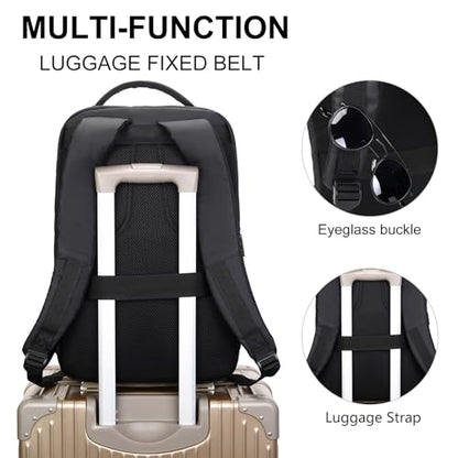 Travel Laptop Backpack for Men Women, business Work Rucksack College School Computer Bag Fits 15.6 Inch Laptop, Bookbag with USB Charging Port