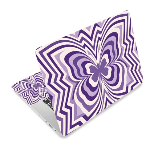 3Pcs Laptop Skin Sticker Decal Purple Butterfly PVC Laptop Sticker Fits for 12-16 Inch Notebook Waterproof Scratch Proof Universal Notebook PC Personalized Protector Gift - style: radioactive butterfly