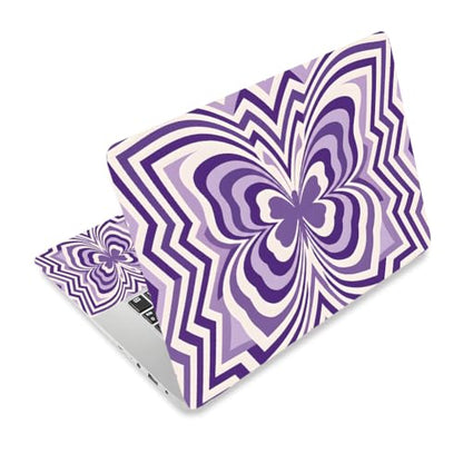 3Pcs Laptop Skin Sticker Decal Purple Butterfly PVC Laptop Sticker Fits for 12-16 Inch Notebook Waterproof Scratch Proof Universal Notebook PC Personalized Protector Gift - style: radioactive butterfly