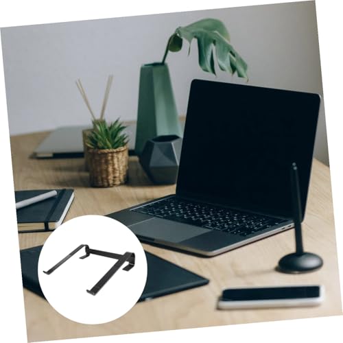 Healifty Ergonomic Aluminum Laptop Riser Stand Folding Holder for Desk Slip Stable Notebook Support Portable Computer Stand to Posture and Visual Angle Black