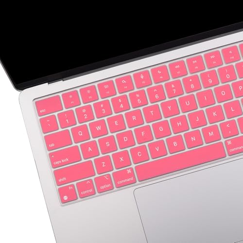 2 Pack Keyboard Cover for 2026 MacBook Neo 13“ (Touch ID) & MacBook Pro 14”/16“ M5-M1 Pro/Max, M5-M2 & MacBook Air 13”/15" M5-M1, Keyboard Protective Skin US Layout - Red - color: Red+TPU