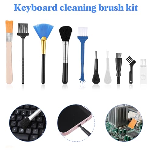 10 Pcs Keyboard Cleaning Brush,Shimmeroo Electronic Cleaning Brush Anti Static Duster Brushes for Computer Keyboard Electronic Devices Tight Spaces