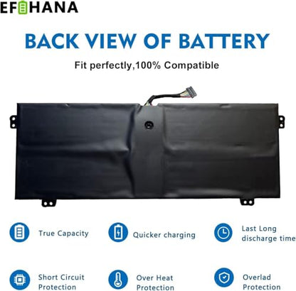L16L4PB1 L16M4PB1 L16C4PB1 Laptop Battery Replacement for Lenovo ideapad Yoga 720-13IKB 730-13IKB Yoga 730-13IWL Series Notebook 5B10M52738 5B10M52739 5B10M52740 7.72V 48Wh 6217mAh 4-Cells - size: 9.65×3.35×0.26 in L16L6PB1
