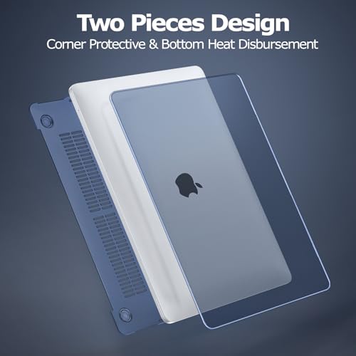 MOSISO Compatible with MacBook Pro 13 inch Case M2 M1, Haze Blue | Plastic Hard Shell Case Cover 2026-2016A2338 A2251 A2289 A2159 A1989 A1708 A1706 with/without Touch Bar - color: Haze Blue