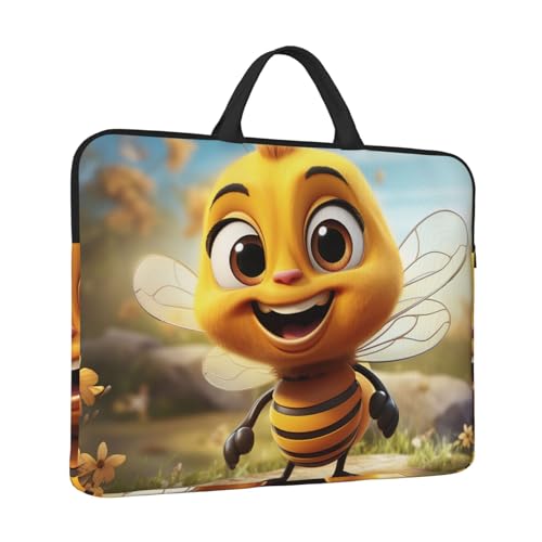 14 inch Laptop Sleeve with Handle Shockproof Laptop Bag Waterproof Computer Cover Bag Bee Briefcase